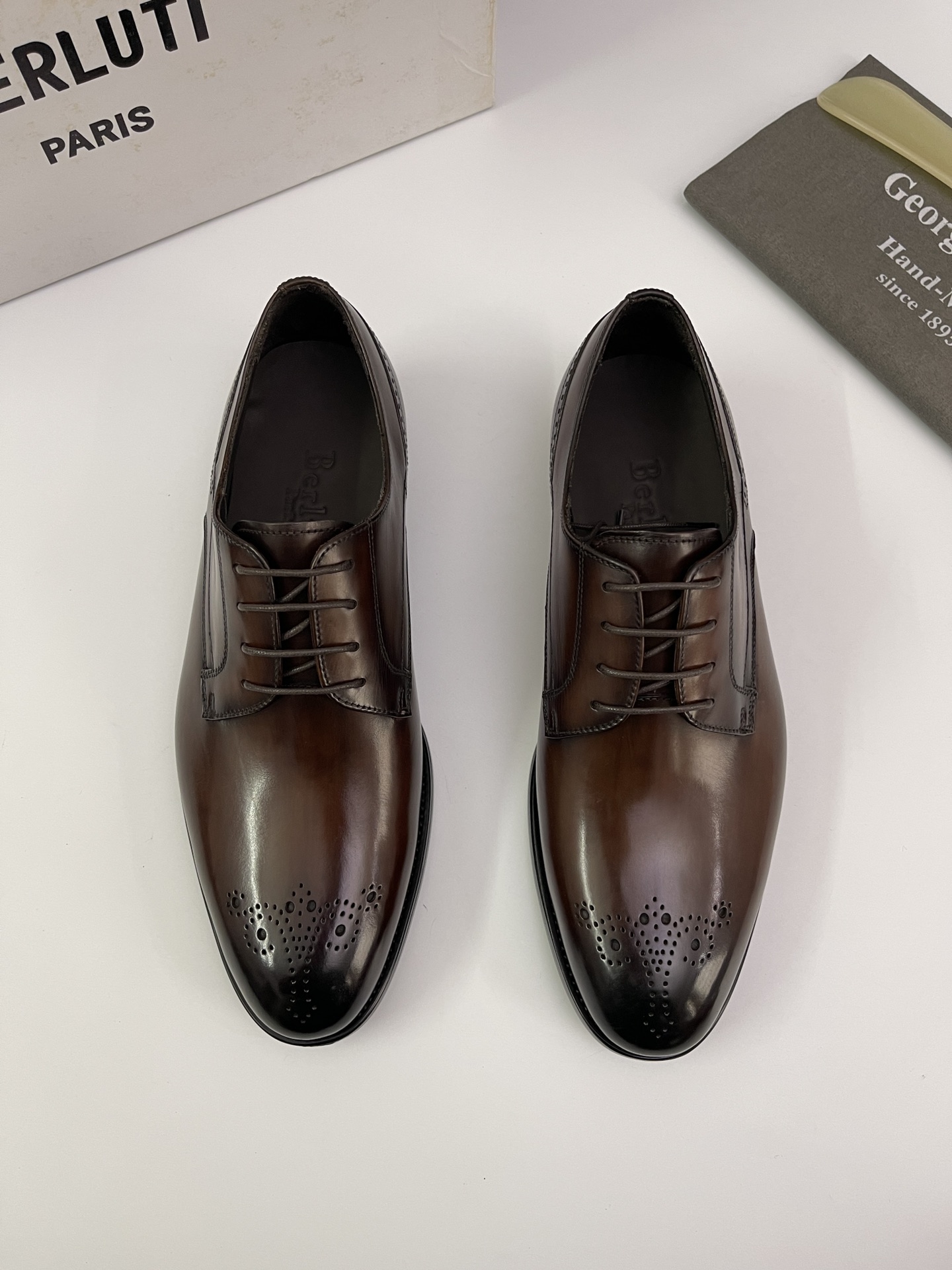 Berlut* Bruti nuevos zapatos formales de los hombres coloreados a mano envío Selección de alta calid