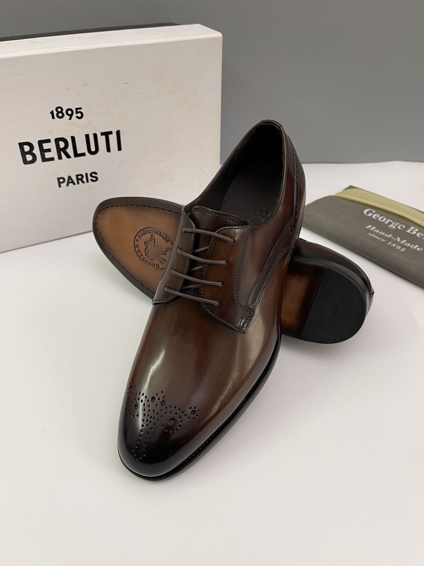 Berlut* Bruti nuevos zapatos formales de los hombres coloreados a mano envío Selección de alta calid