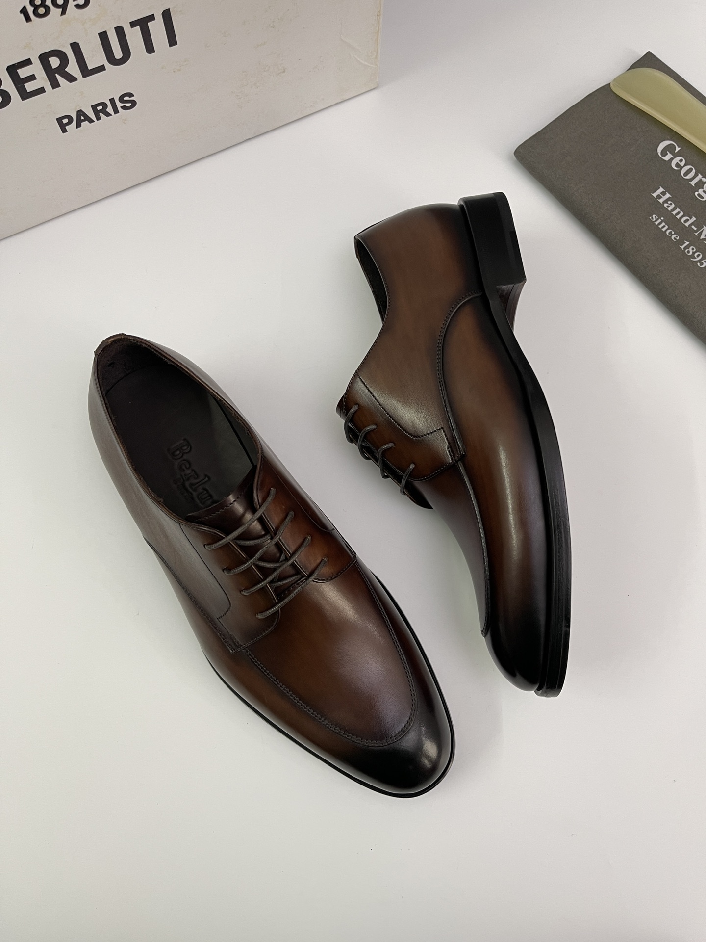 Berlut* Bruti nuevos zapatos formales de los hombres coloreados a mano envío Selección de alta calid