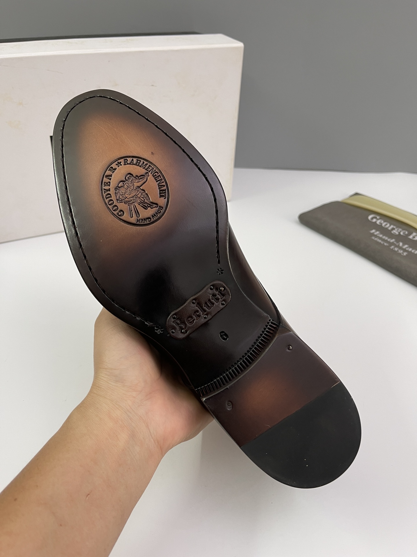 Berlut* Bruti nuevos zapatos formales de los hombres coloreados a mano envío Selección de alta calid