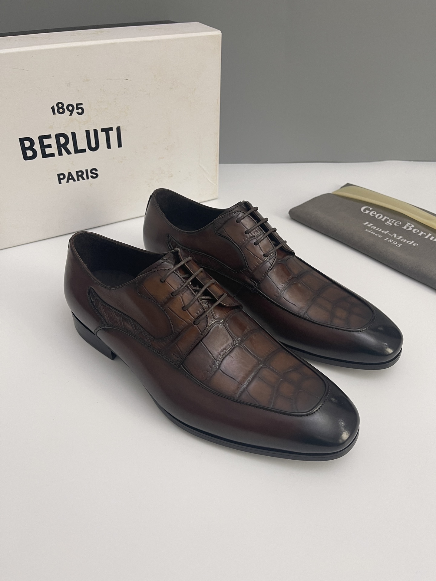 Berlut* Bruti nuevos zapatos formales de los hombres coloreados a mano envío Selección de alta calid