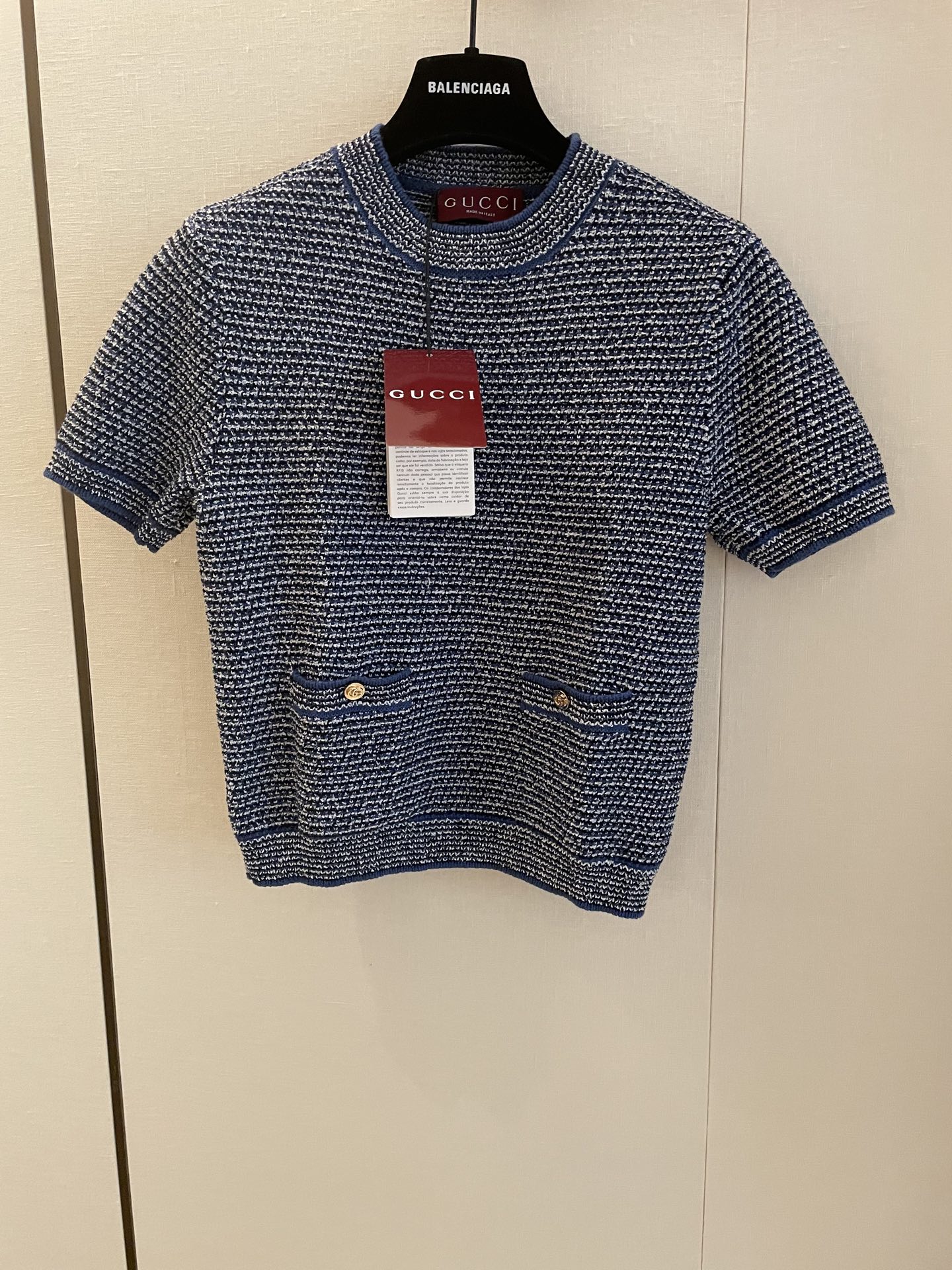 Gucci Light Blue Fine Cotton T-Shirt with Gold-Tone Double G Buttons 3 i1745633783369 4047 0 1