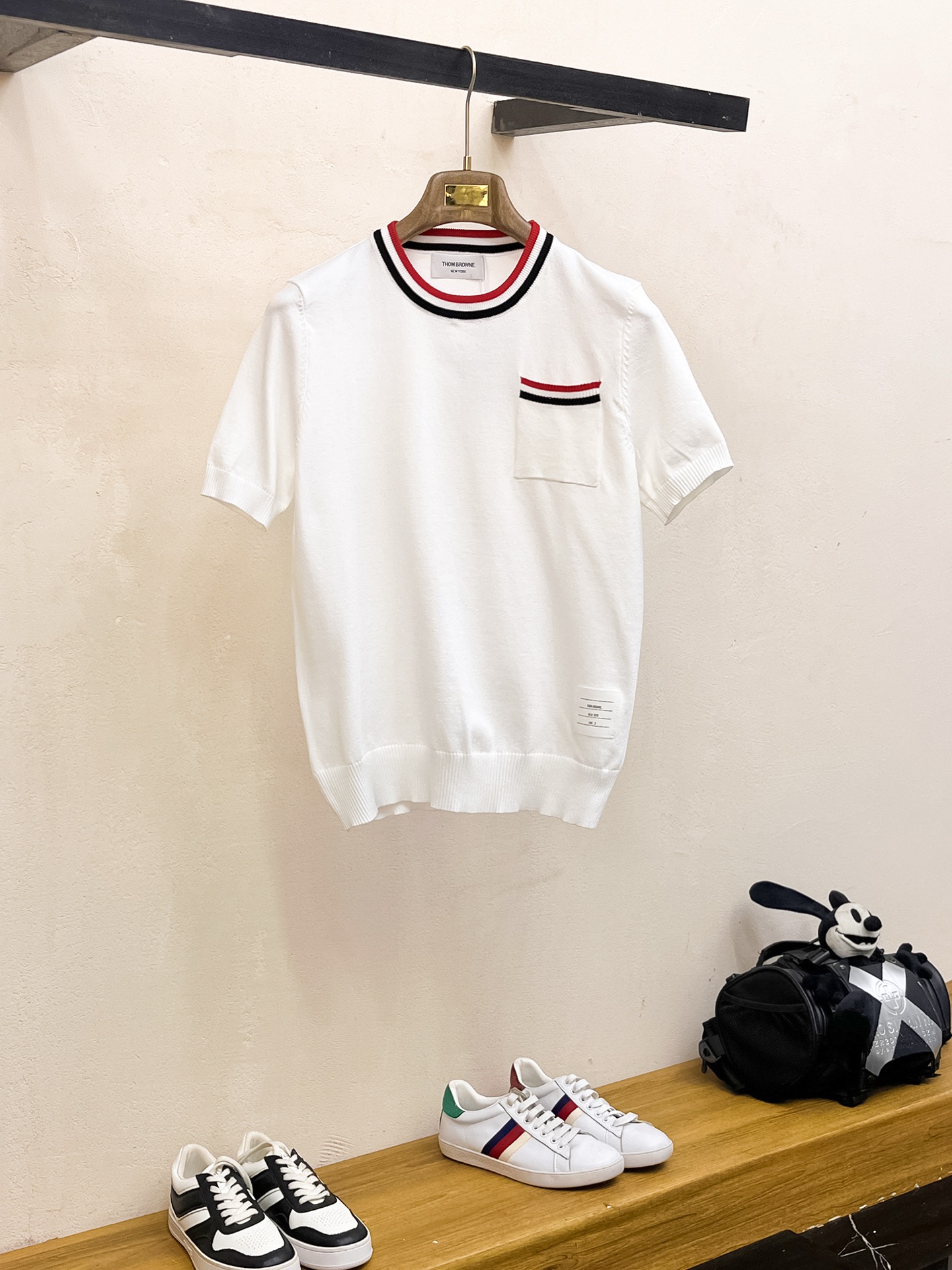 TB 2026春夏新品针织短袖，进口针织面料，手感柔软。顶级进口私货，设计潮流短袖针织衫，不失奢华 品质