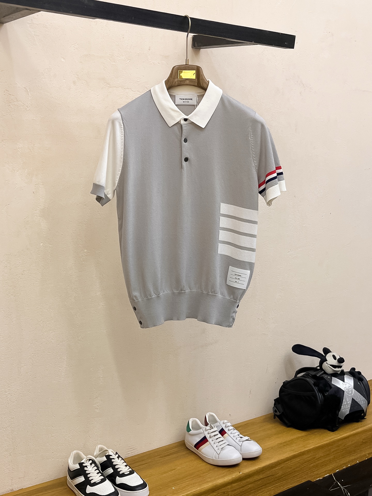 TB 2026春夏新品针织短袖，进口针织面料，手感柔软。顶级进口私货，设计潮流短袖针织衫，不失奢华 品质