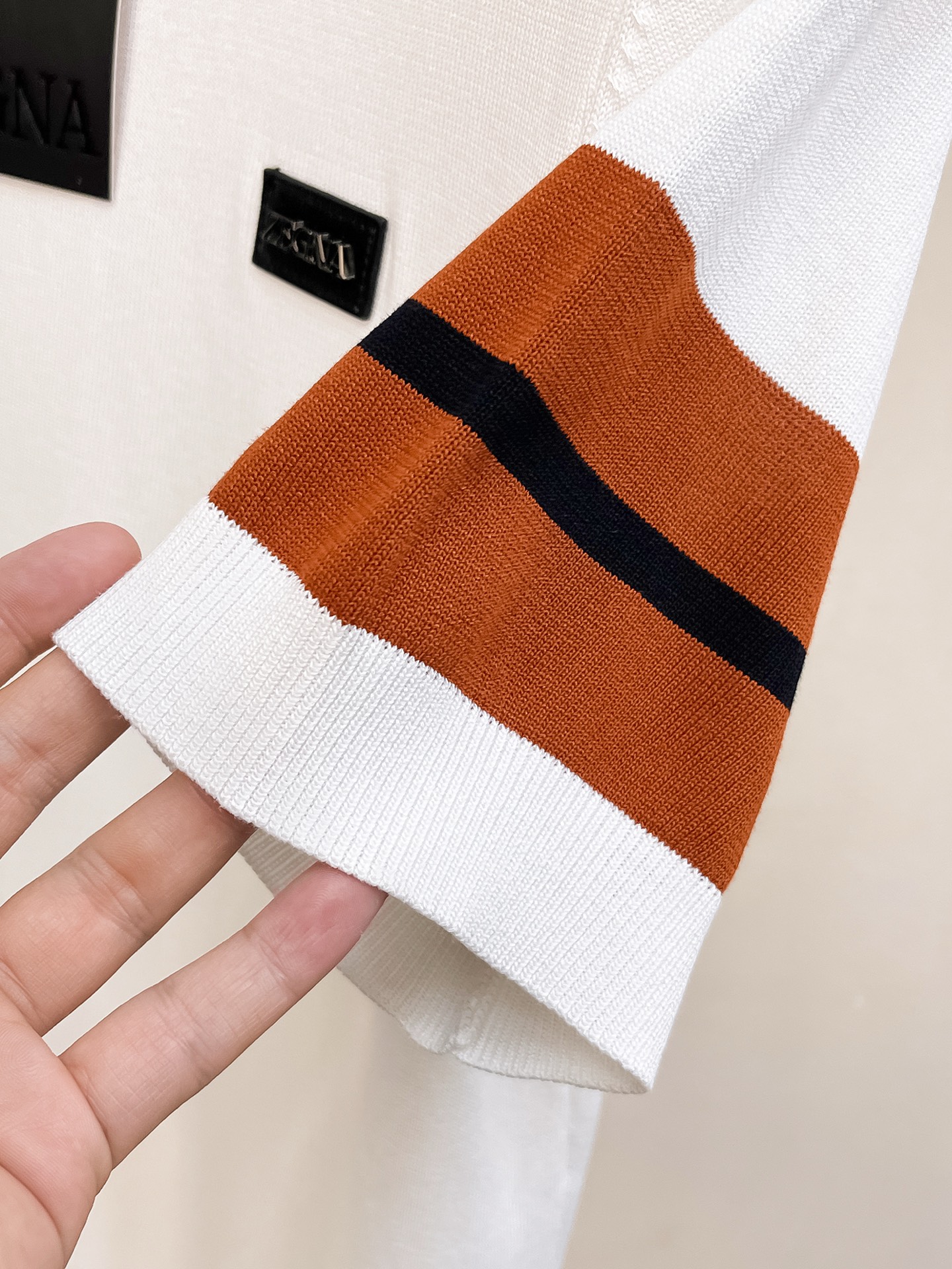 杰尼亚 2026春夏新品针织短袖，进口针织面料，手感柔软。顶级进口私货，设计潮流短袖针织衫，不失奢华 品