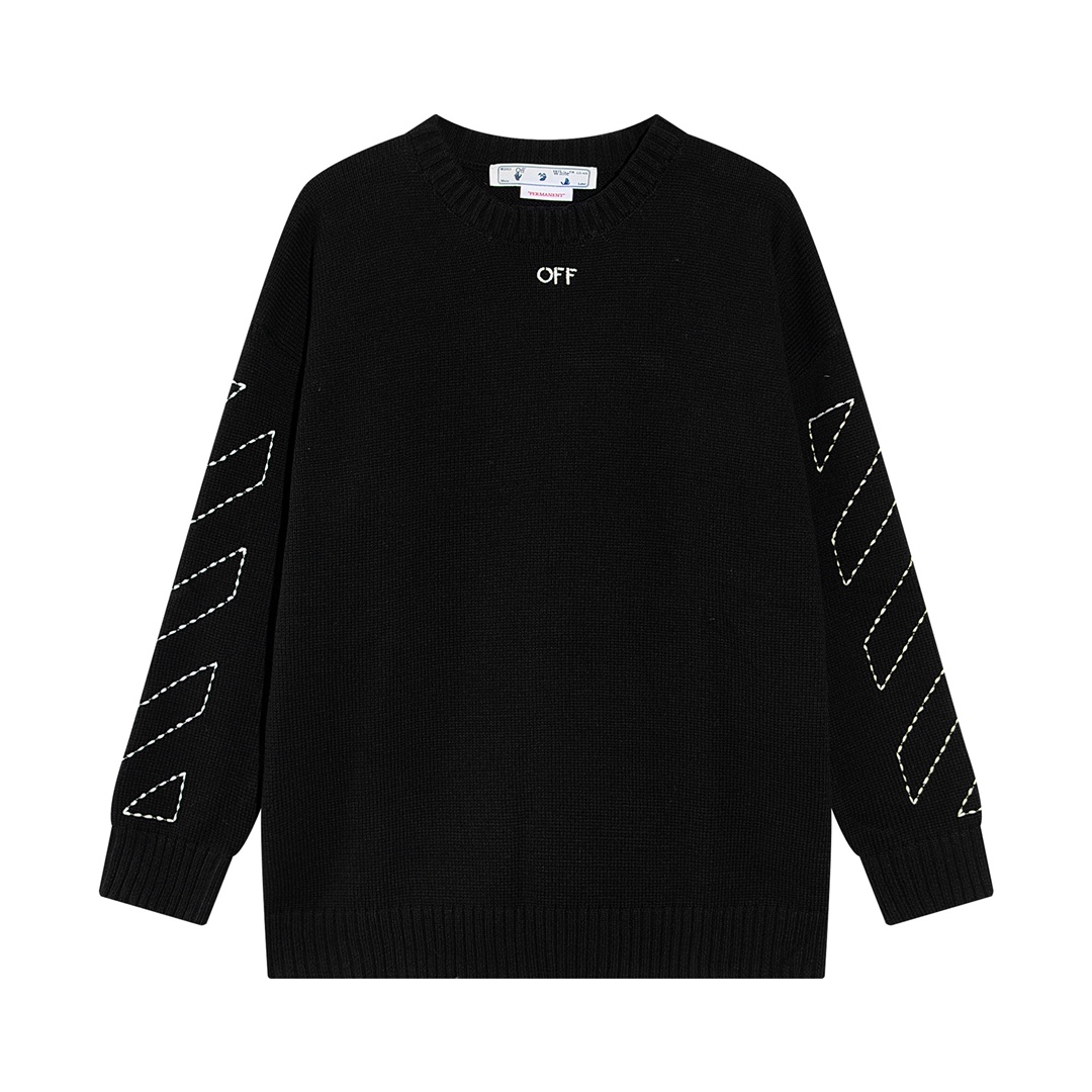 Off-White Clothing Sweatshirts White Embroidery Unisex Fall/Winter Collection