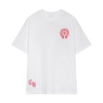 Buy Cheap Replica
 Chrome Hearts Clothing T-Shirt Black White Printing Spring/Summer Collection Short Sleeve