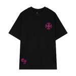 Chrome Hearts Clothing T-Shirt Black White Cotton Spring/Summer Collection Short Sleeve