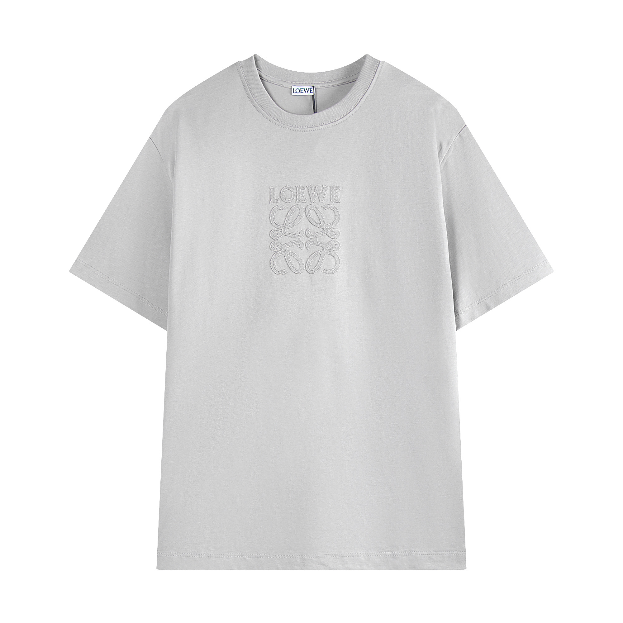 Stylish Loewe Embroidered Short Sleeves in Cotton-Cream Fabric, Various Colors, Positive Reviews - 图片 1