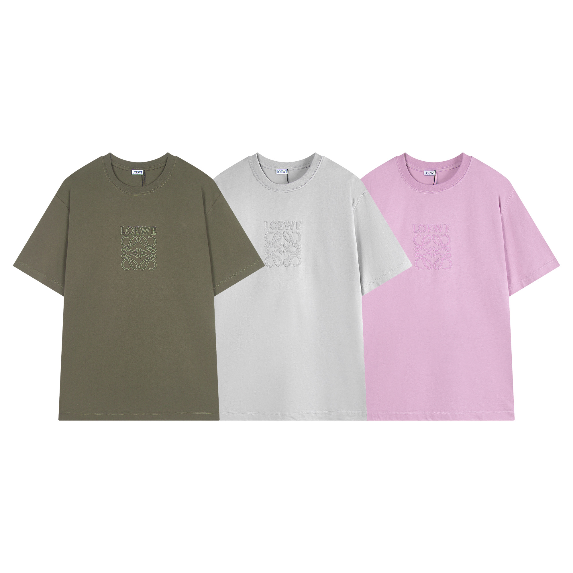 “Embroidered Short Sleeve Loewe Shirt in 240g Pure Cotton Fabric” - 图片 8