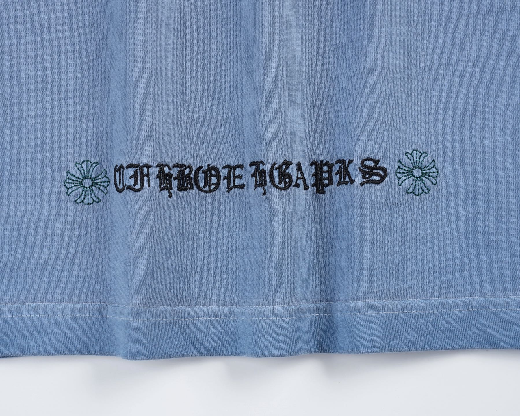 Chrome Hearts 𝗖𝗛/克罗 2026年春季新款 美式洗水贴布刺绣情侣短袖