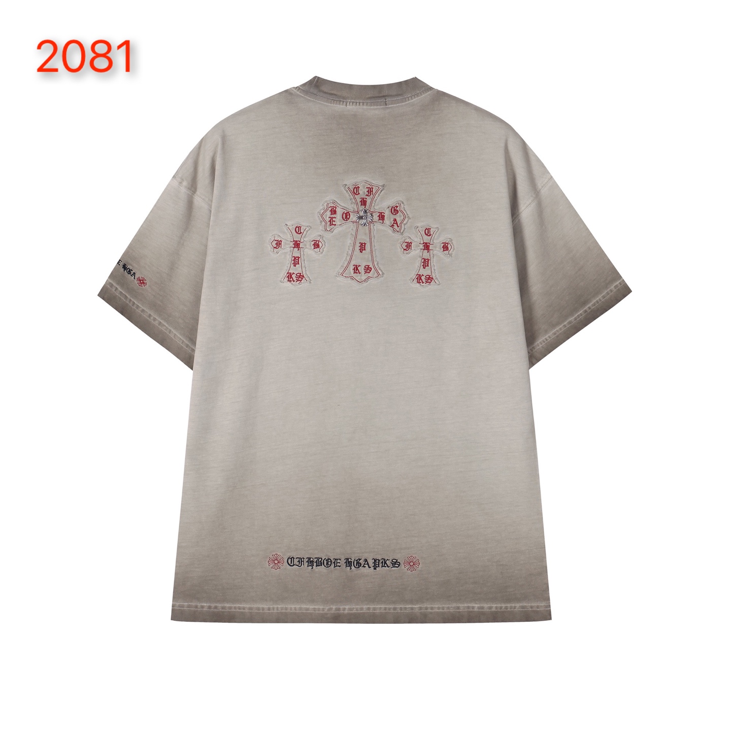 Chrome Hearts 𝗖𝗛/克罗 2026年春季新款 美式洗水贴布刺绣情侣短袖