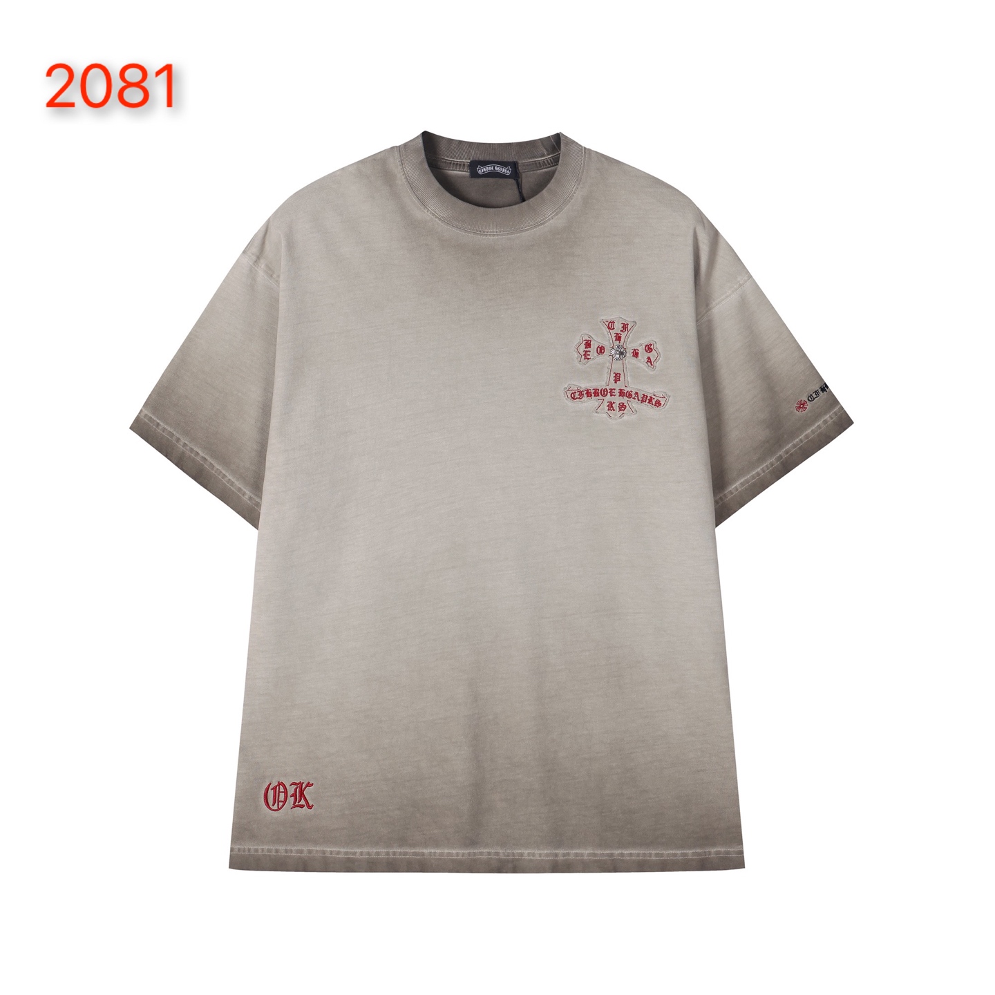Chrome Hearts 𝗖𝗛/克罗 2026年春季新款 美式洗水贴布刺绣情侣短袖