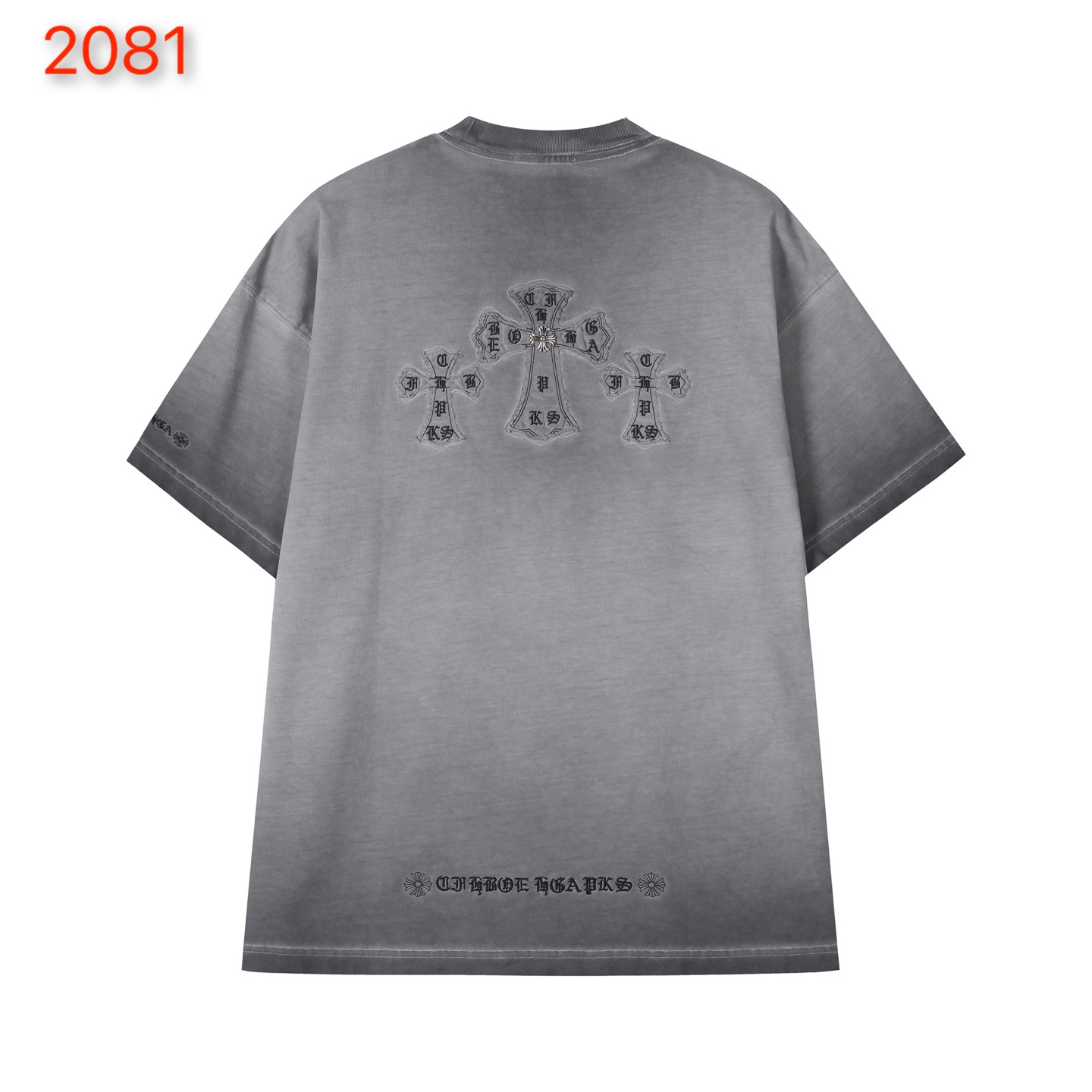 Chrome Hearts 𝗖𝗛/克罗 2026年春季新款 美式洗水贴布刺绣情侣短袖