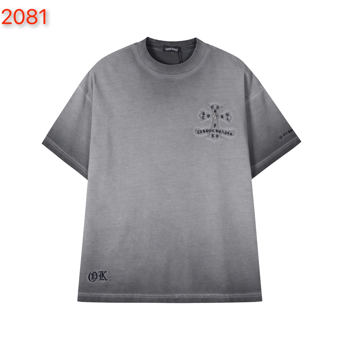 Chrome Hearts 𝗖𝗛/克罗 2026年春季新款 美式洗水贴布刺绣情侣短袖