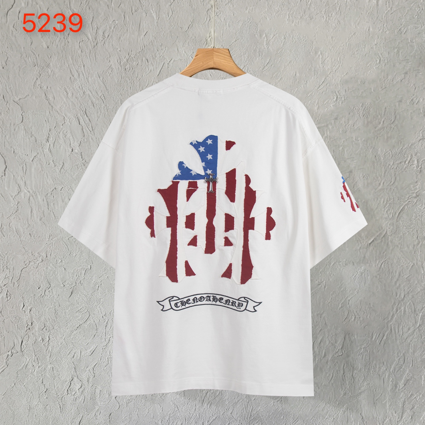 Chrome Hearts 𝗖𝗛/克罗 2026年春季新款 美式洗水贴布刺绣情侣短袖