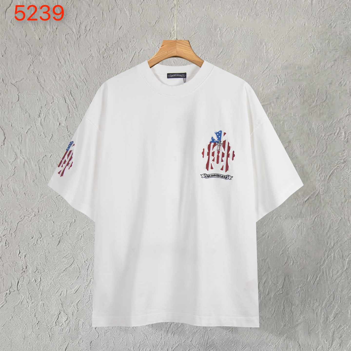 Chrome Hearts 𝗖𝗛/克罗 2026年春季新款 美式洗水贴布刺绣情侣短袖
