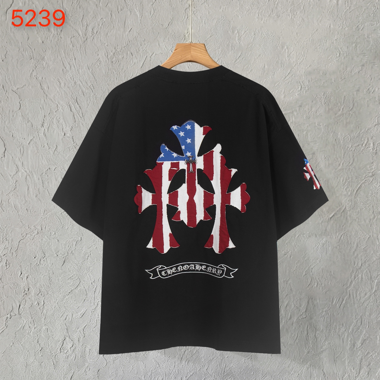 Chrome Hearts 𝗖𝗛/克罗 2026年春季新款 美式洗水贴布刺绣情侣短袖