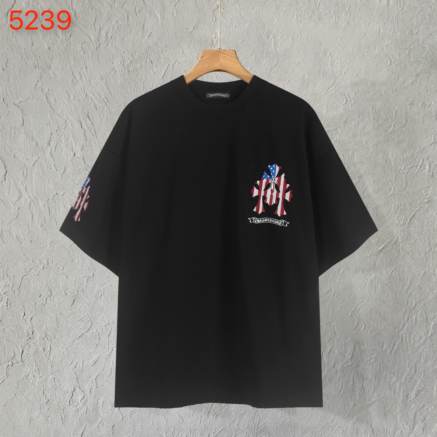 Chrome Hearts 𝗖𝗛/克罗 2026年春季新款 美式洗水贴布刺绣情侣短袖