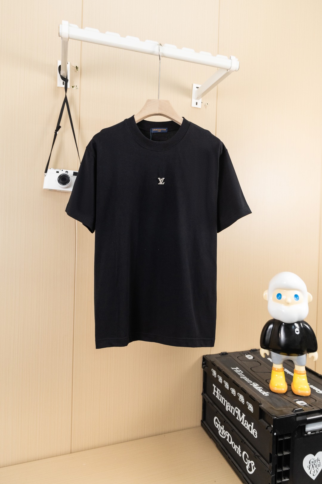 P85 foto colgante versión superior Louis Vuitton LV alta calidad 260 g cuello redondo camiseta de manga corta marca clá…