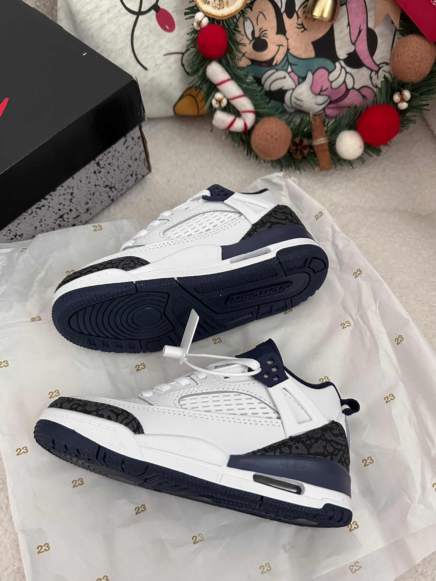 图片[6]-AJ 乔3.5代系带篮球气垫童鞋28-35 SPIZIKE LOW系带篮球气垫童鞋巧糅经典JORDAn运动鞋的设计元素，成就匠心经典-选品中心