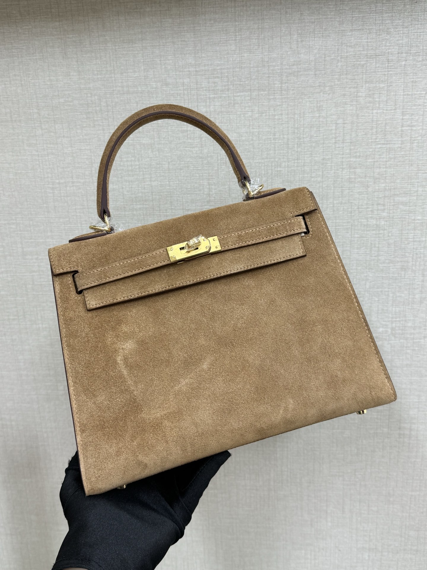 NO:699651,Kelly25 suede light brown hand-stitched wax thread, Hermes, hermes, chamois leather, Hermes,19860909Kelly25 麂皮 浅棕色 手缝蜡线,爱马仕,hermes,chamois leather,Hermes,,Bag