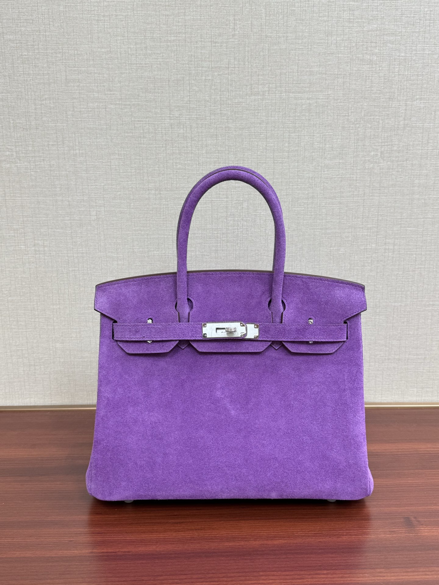 NO:699642,Birkin30 suede violet hand-stitched wax thread, Hermes, hermes, chamois leather, Hermes,19860909Birkin30 麂皮 紫罗兰色 手缝蜡线,爱马仕,hermes,chamois leather,Hermes,,Bag