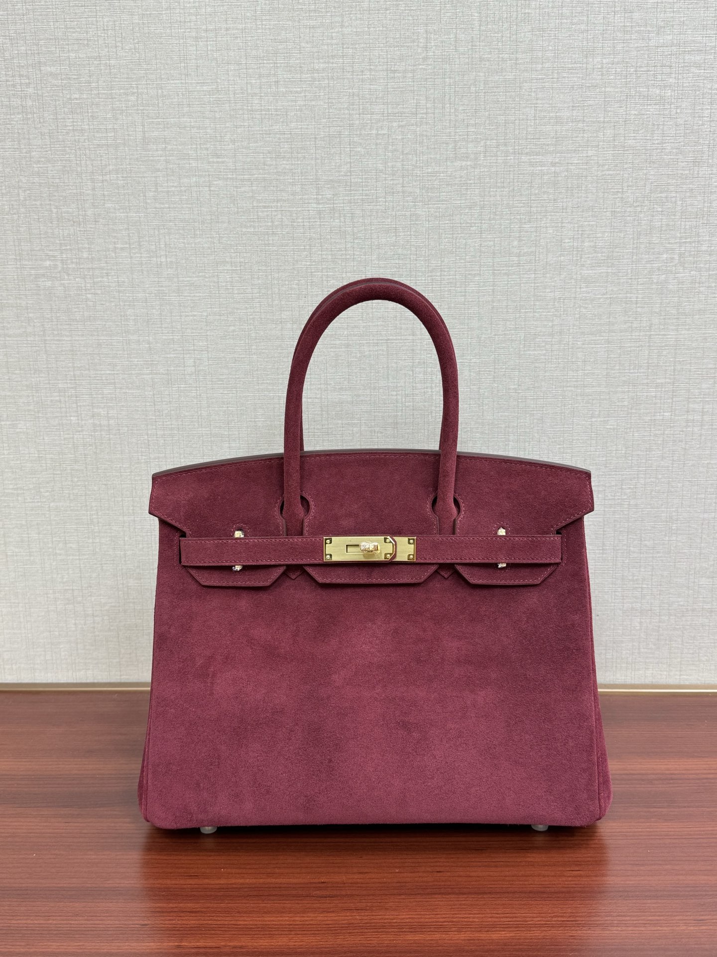 NO:699645,Birkin30 suede Angra red hand-stitched wax thread, Hermes, hermes, chamois leather, Hermes,19860909Birkin30 麂皮 安格拉红 手缝蜡线,爱马仕,hermes,chamois leather,Hermes,,Bag
