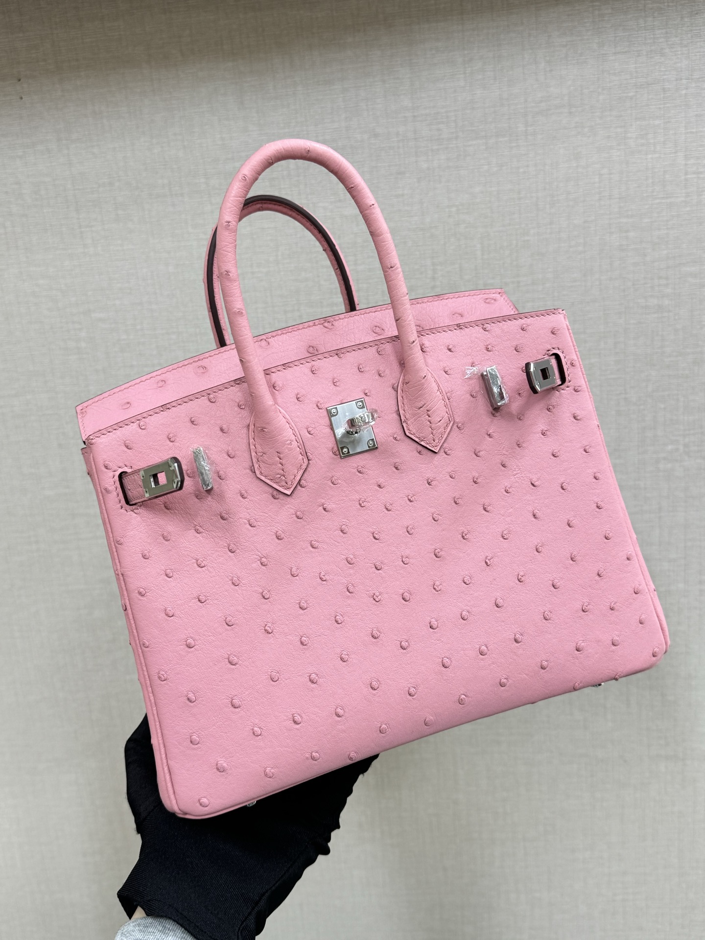 Hermes Birkin 25 Pink ostrich leather 25cm everyday