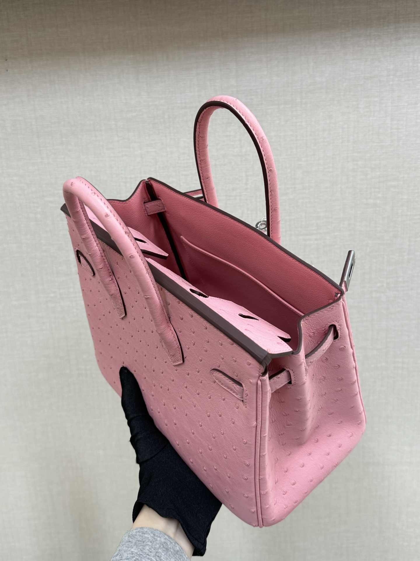 Hermes Birkin 25 Pink ostrich leather 25cm everyday