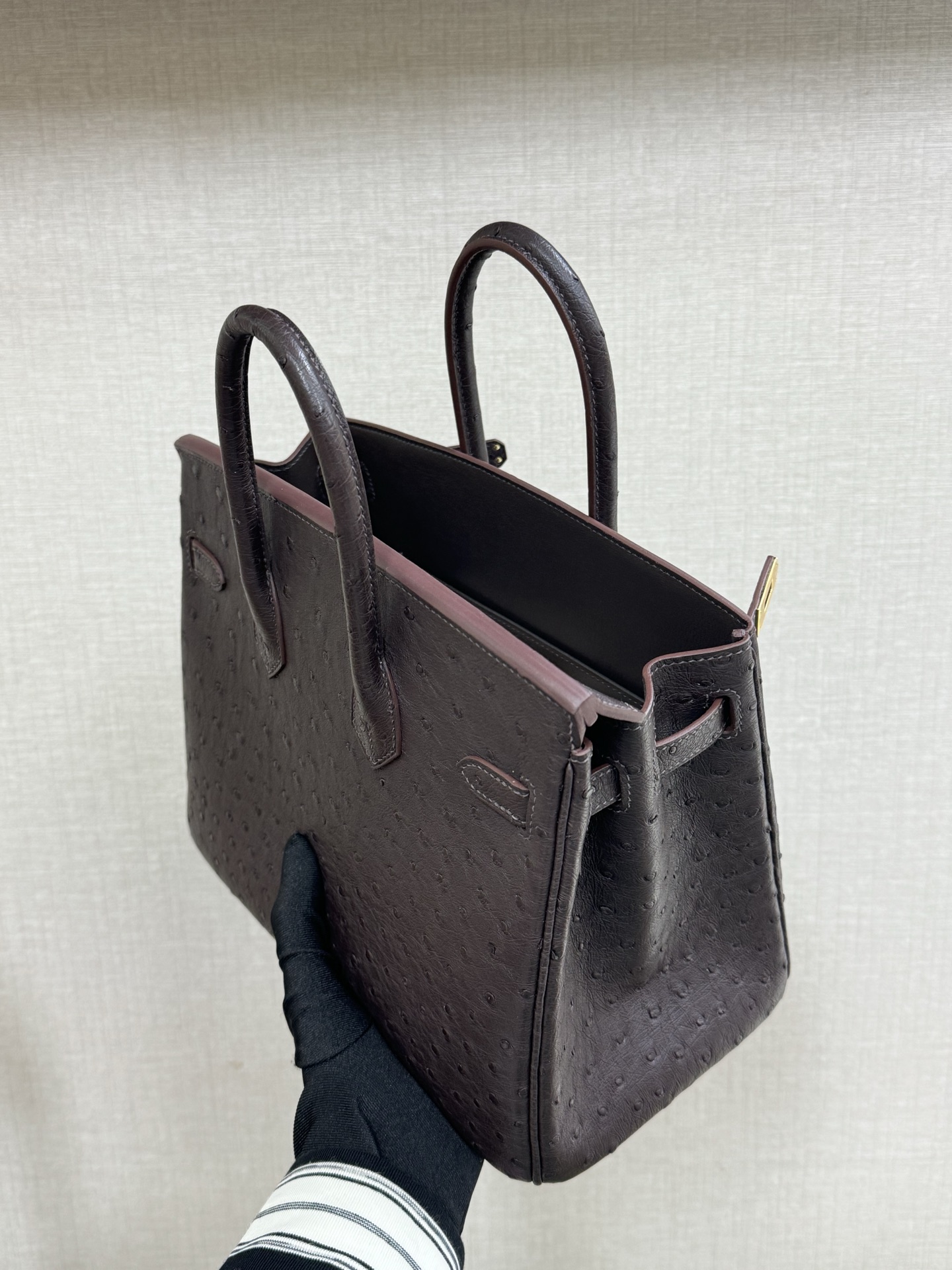 Hermes Birkin 25 Dark Brown Ostrich 25cm everyday