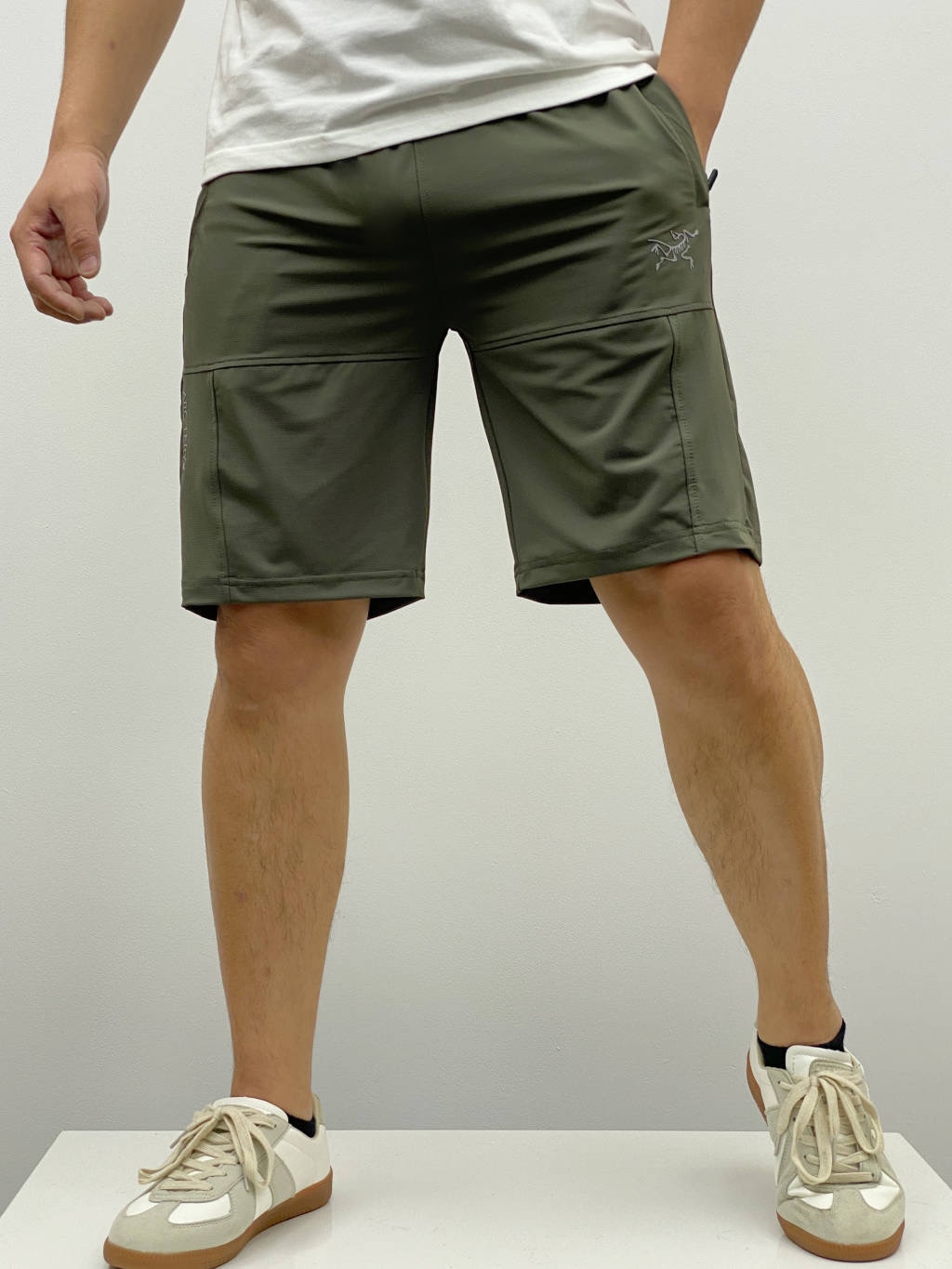 Arc’teryx Kleding Korte Broek Zwart Groen Splijten Zomercollectie Casual