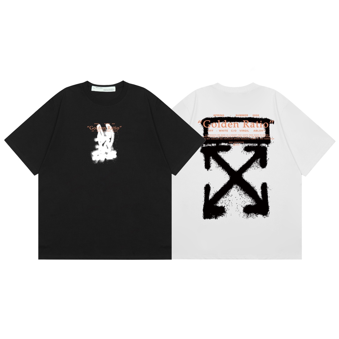 P60 OFF-WHITE Camiseta clásica de manga corta con estampado de graffiti de conejo, unisex, misma que usan las celebrida…