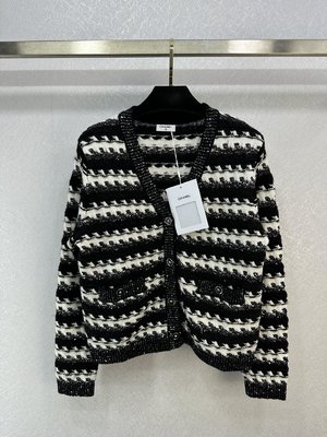 Chanel Clothing Cardigans White Gold Hardware Fall/Winter Collection Vintage