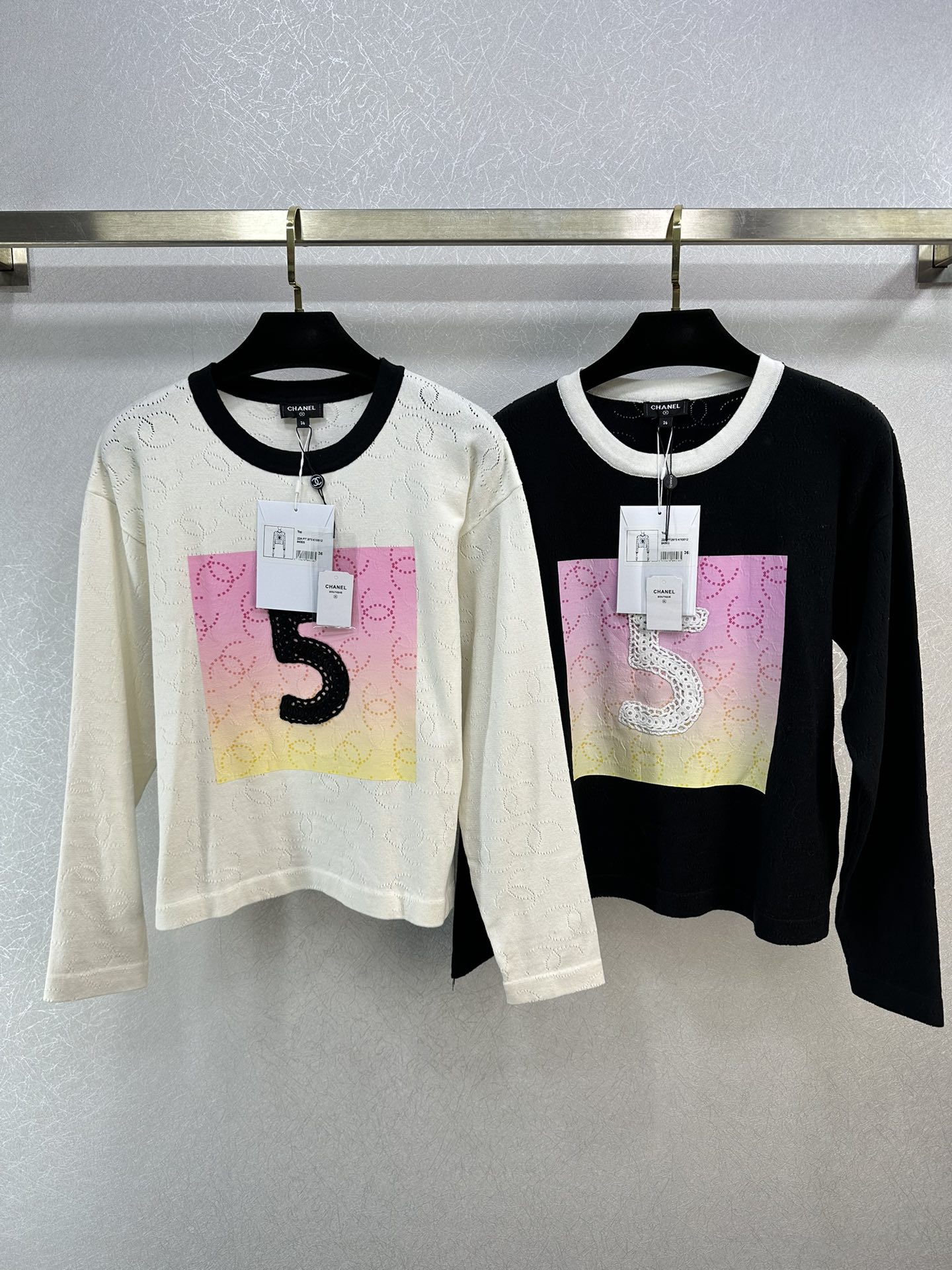 Chanel Clothing Knit Sweater Embroidery Knitting