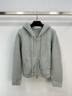 MiuMiu Clothing Knit Sweater Sweatshirts Knitting Fall/Winter Collection Hooded Top