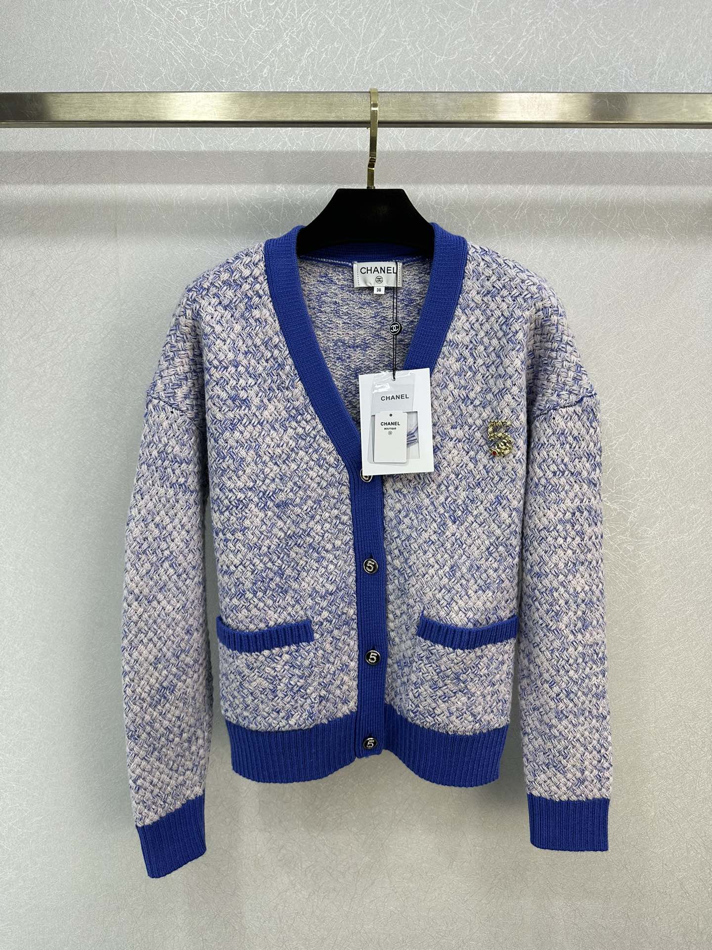Chanel Clothing Cardigans Blue Purple Wool Fall/Winter Collection