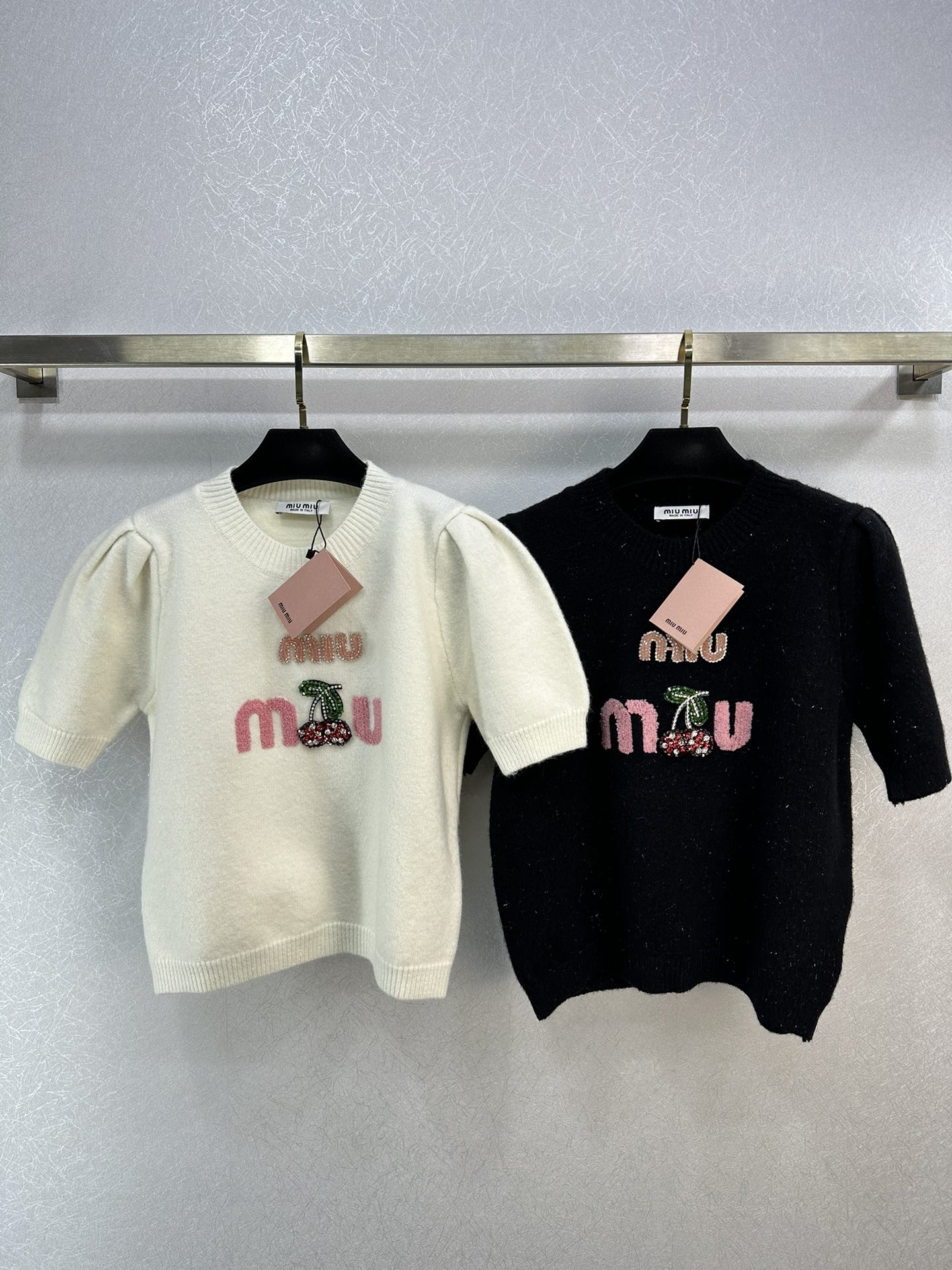 MiuMiu Clothing Tank Tops&Camis Pink Knitting Spring Collection