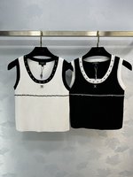 Designer Wholesale Replica
 Chanel Clothing Tank Tops&Camis White Knitting