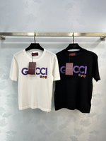 Gucci Good
 Clothing T-Shirt Embroidery Knitting Spring/Summer Collection Short Sleeve