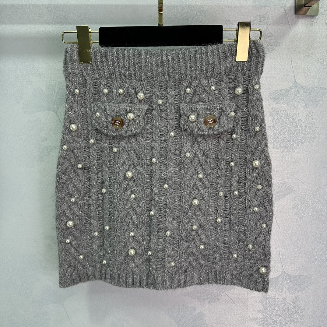 Ch’s New Knitting Suit with Classic Vests and Pearl Embroidery for Super Body Size - 图片 7