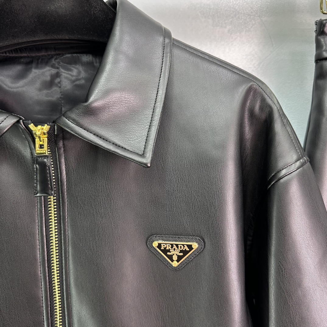 High-Quality Leather Coats with Short Skirts in Pula 2024AW Fashion Collection - 图片 3