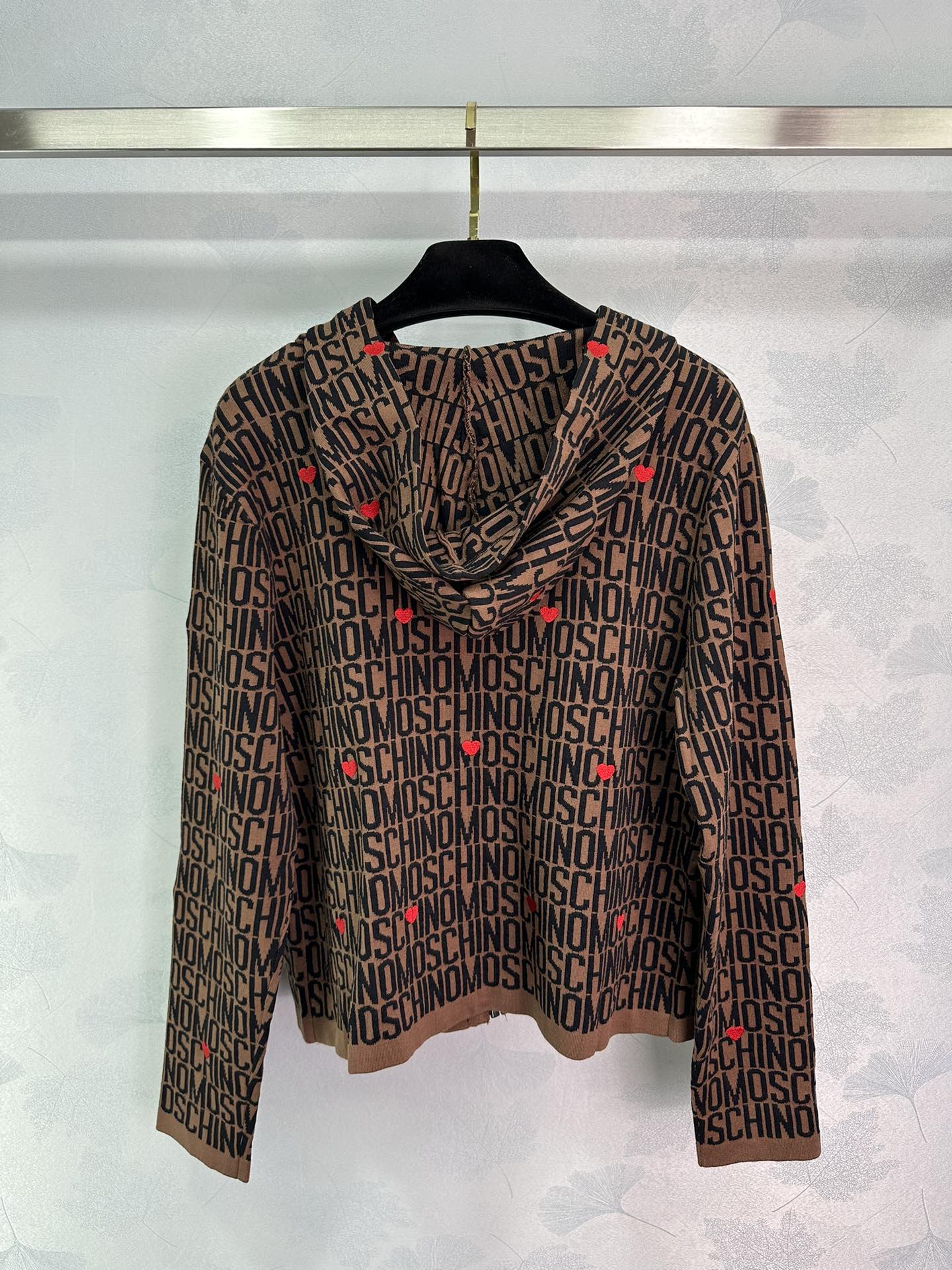2024 New Moschino Knitted Coat with Logo and Floral Details for Women - 图片 9