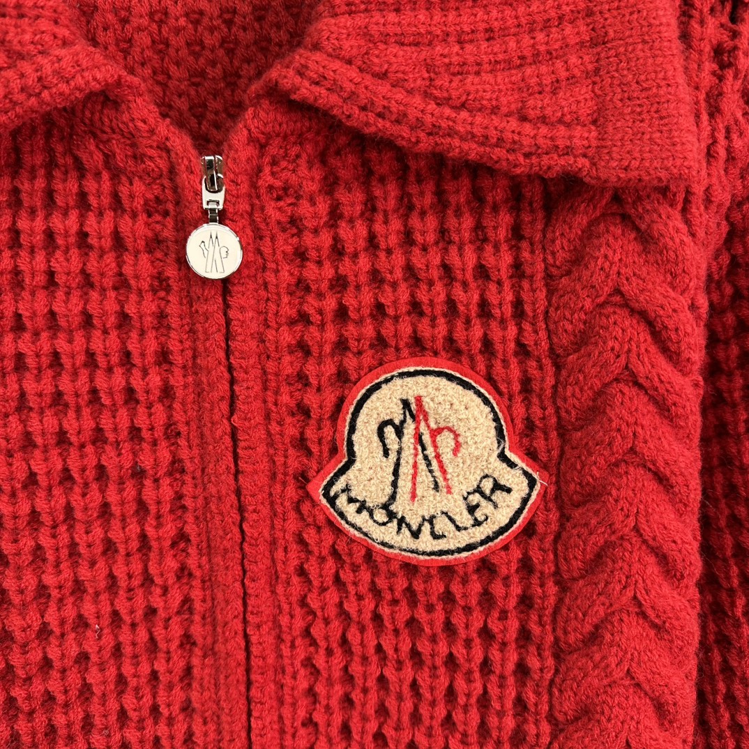 Classic Brown Gray Knitted Women’s Suit with Wool and Custom Logo Zipper - 图片 5