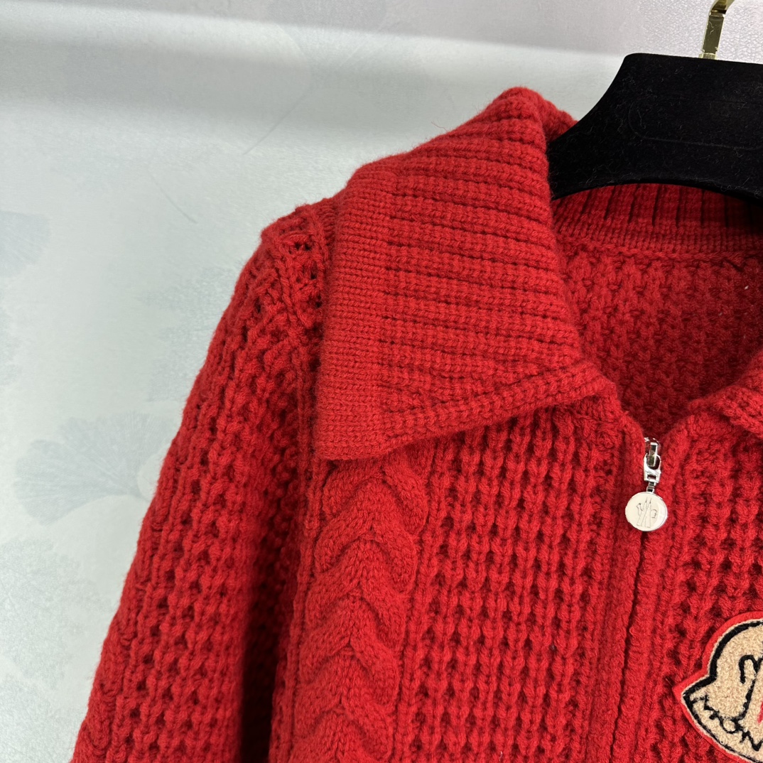 Classic Brown Gray Knitted Women’s Suit with Wool and Custom Logo Zipper - 图片 3