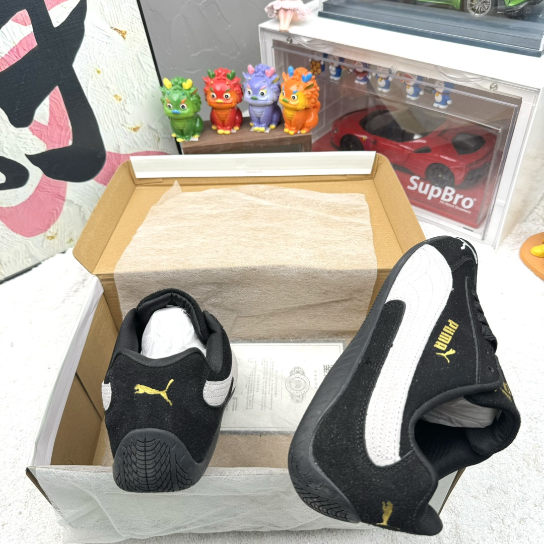 万胜出厂价:77💰彪马短舌系列🌟官网同步在售,原包装➕原吊牌Open YY x Puma Speedcat 彪马板鞋 白黑 码数36-44 男女现货