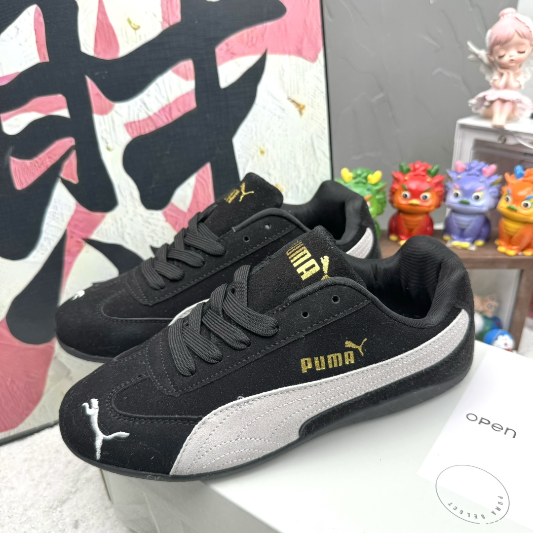 万胜出厂价:77💰彪马短舌系列🌟官网同步在售,原包装➕原吊牌Open YY x Puma Speedcat 彪马板鞋 白黑 码数36-44 男女现货