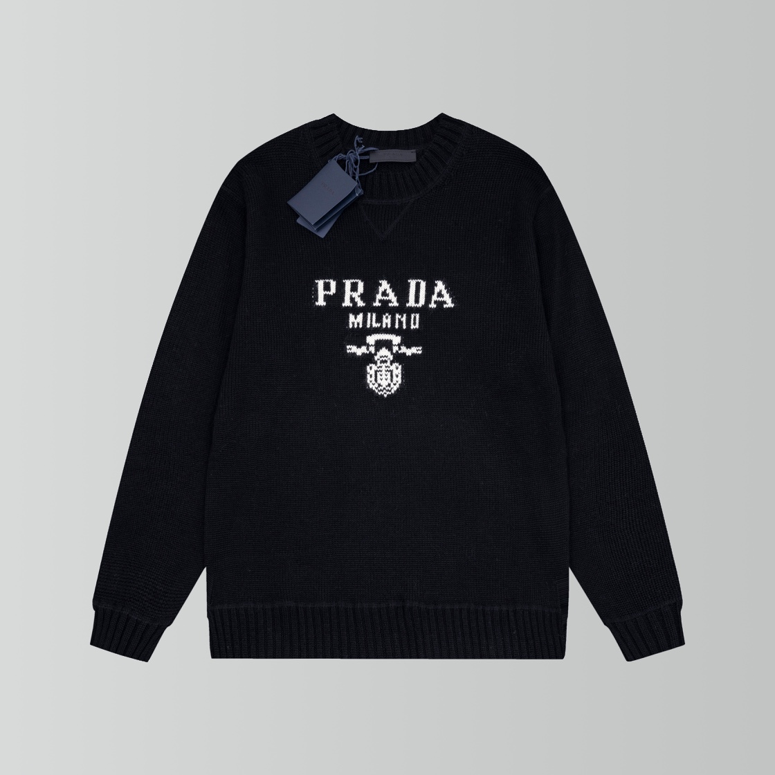 Counter Quality
 Prada Clothing Sweatshirts Embroidery Cashmere Knitting Wool