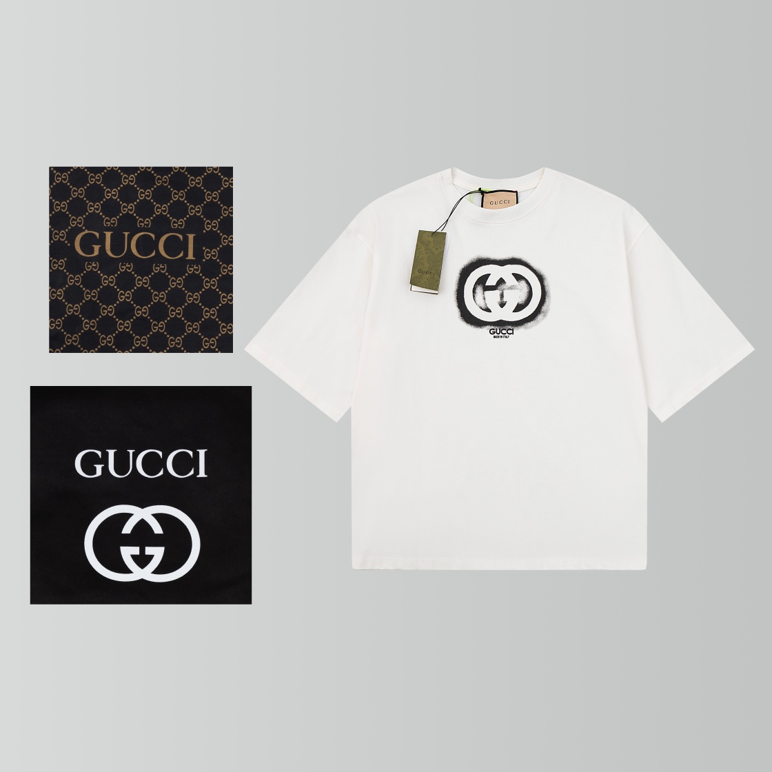 Versión de lujo con empaque de regalo. G 2024 pre-primavera, camiseta de manga corta con logo degradado, tallas XS-S-M-…