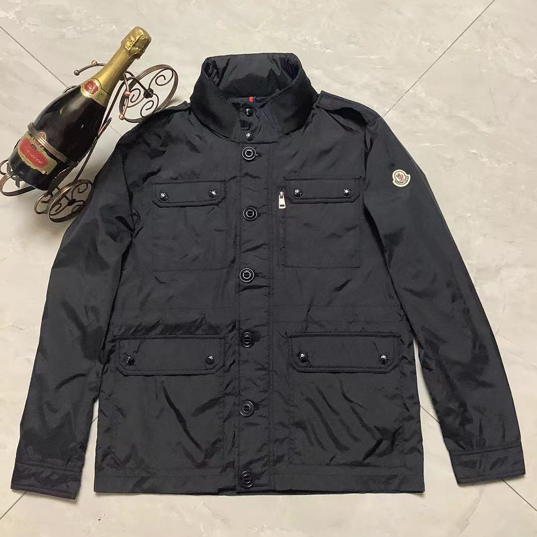290 Montclair, nueva chaqueta tipo trench de estilo workwear, color liso, múltiples bolsillos, diseño de cuello alto, c…